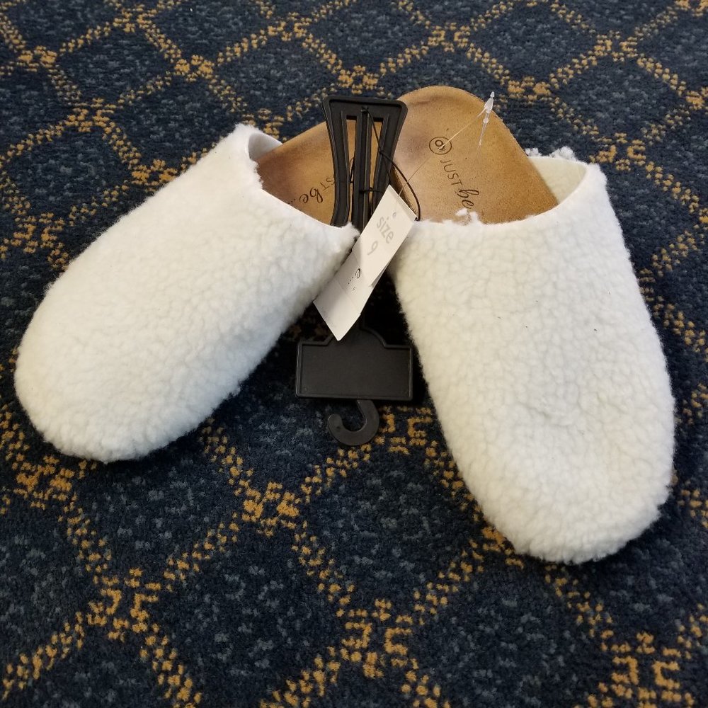 New! Cream Sherpa Footbed Shoes